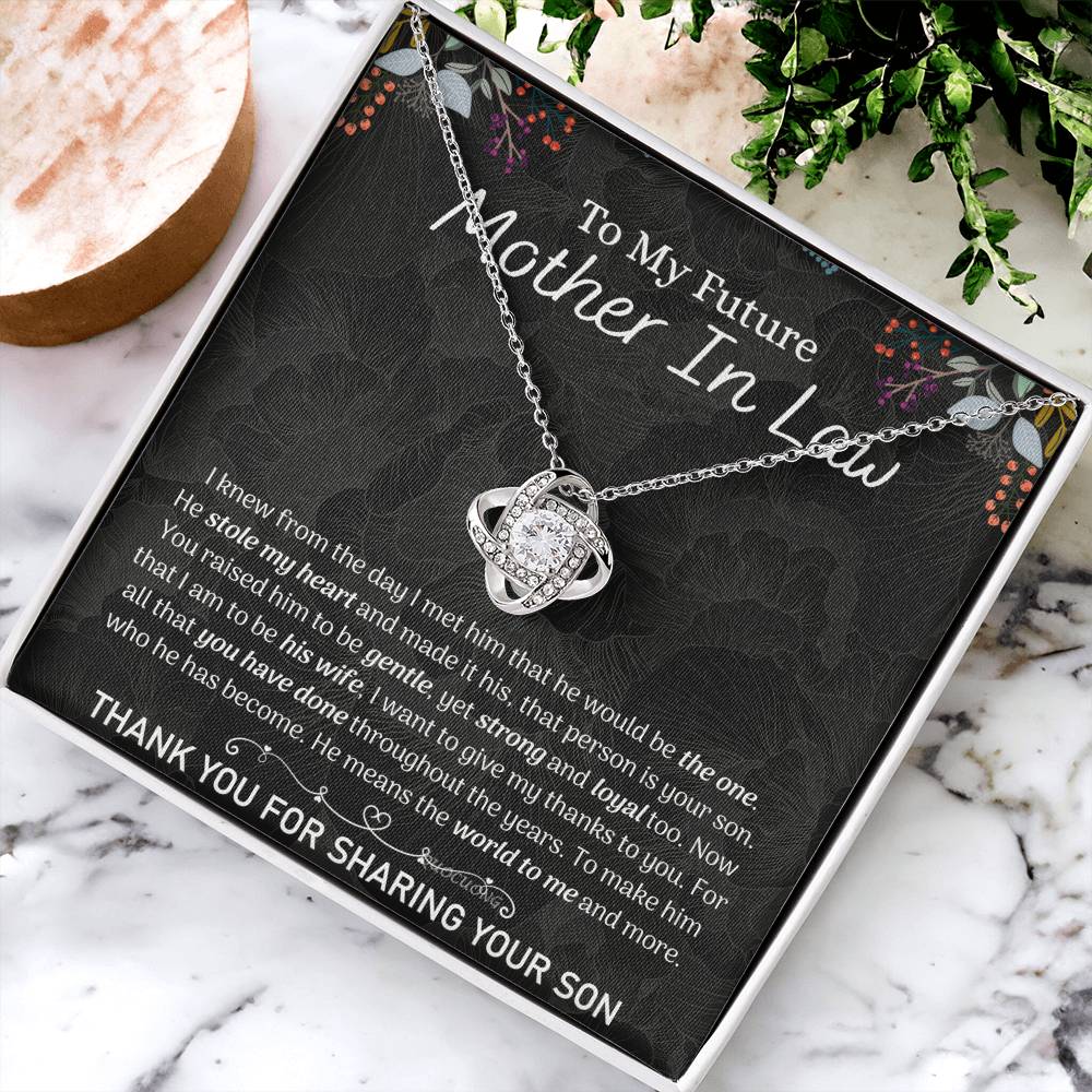 To My Future Mother In Law Necklace, To My Mother In Law Love Knot Necklace From Son, Future Mother In Law Gift Necklace, Future Mother In Law Pendant Gift, Jewelry Gift For Women, Mother In Law