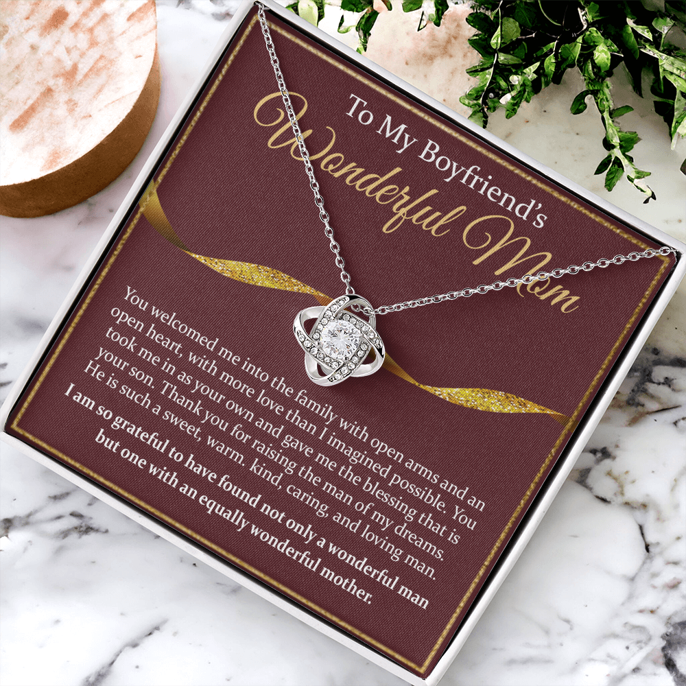 Personalized Gift Necklace For Boyfriends Mom, To My Boyfriend's Mom Necklace From Girlfriend's Mom,  Mother's Day Necklace For Boyfriend Mother, Mother's Day Necklace Gift for Bf Mom On Anniversary