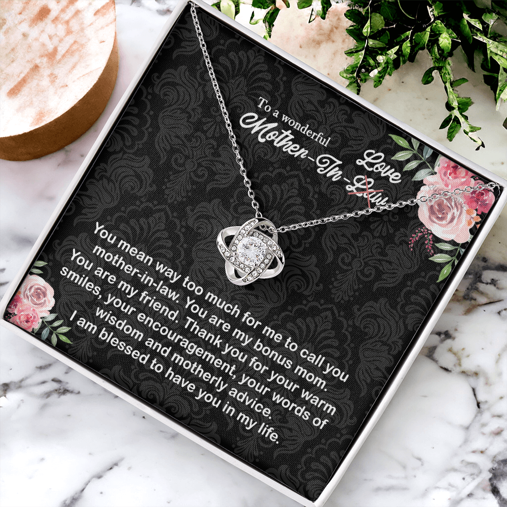 To a wonderful Mother-In-Love Necklace Pendant - Jewelry Gift for Mother In Law