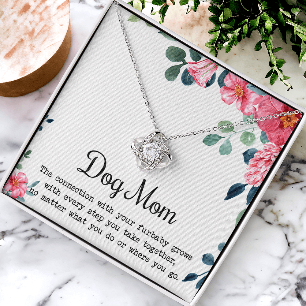 Dog Mom Necklace, To My Dog Mom Love Knot Necklace From Daughter Son To Mom Dog Mom Pendant Gift On Christmas Birthday Necklace Gift For Mother In Law Gift Necklace, Necklace Gift For Mom, Mommy