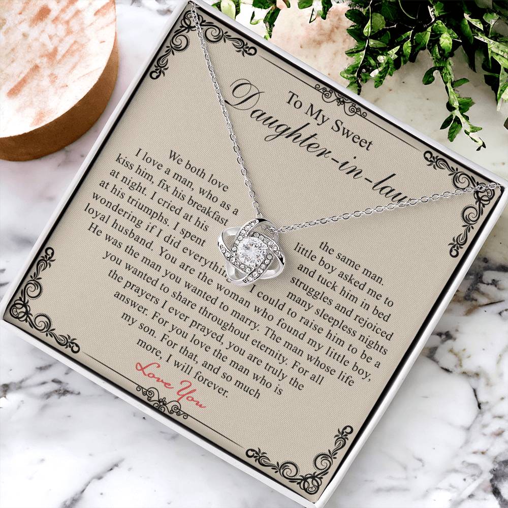 Daughter In Law Gift Necklace - To My Daughter In Law Necklace From Mother In Law, Gifts For Daughter In Law On Wedding Day, Graduation Gift, Christmas Jewelry Gifts For Future Daughter In Law