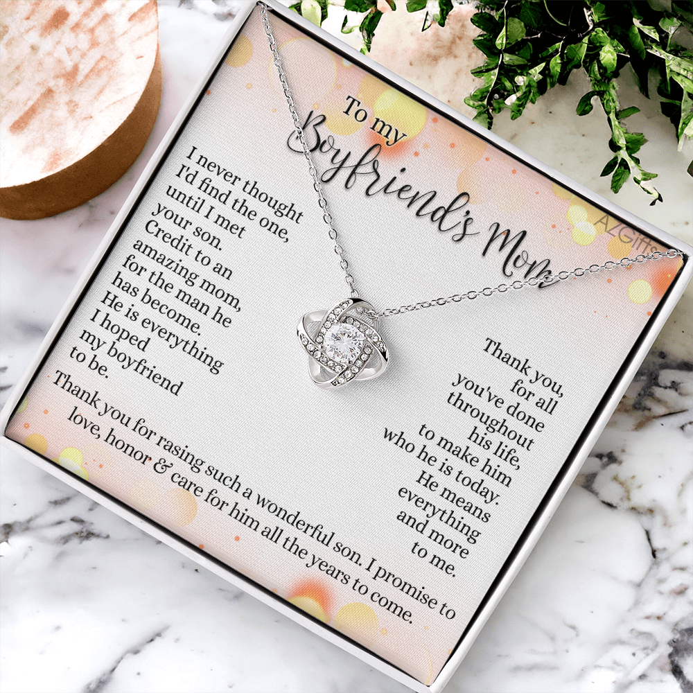 To My Boyfriends Mom Necklace From Girlfriend, Mother's Day Necklace Gift for Bf Mom, Presents for Mom Necklace for Women, Boyfriend's Mom Gift Necklace On Birthday Gift Anniversary, Christmas