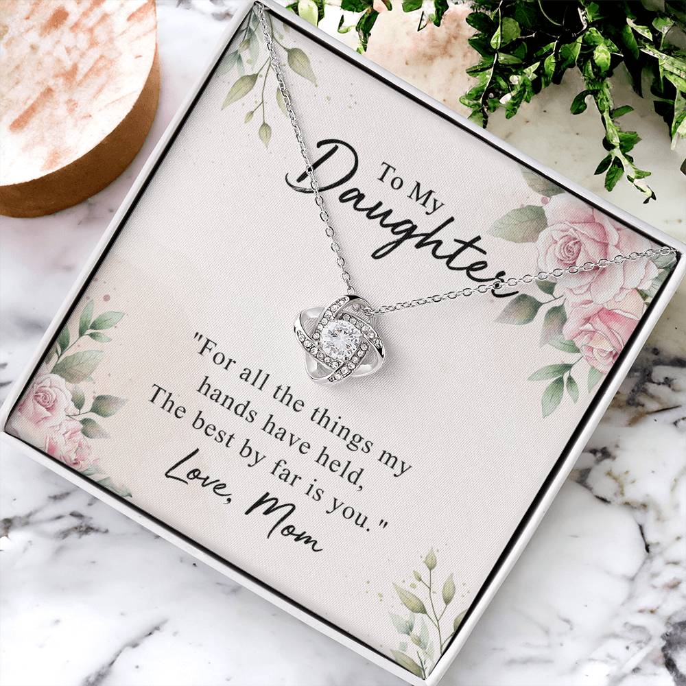 To My Daughter Necklace from Mom Mother To Daughter Gift Necklace, Pendant for Daughter Jewelry Gift for Her Girls Teen Girl Necklace Gift From Mom Gift For Daughter Necklace On Xmas Holiday Gifts