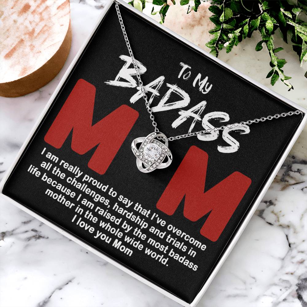 To My Badass Mom Necklace Badass Mom Gift, Jewelry For Step Mom On Mother's Day