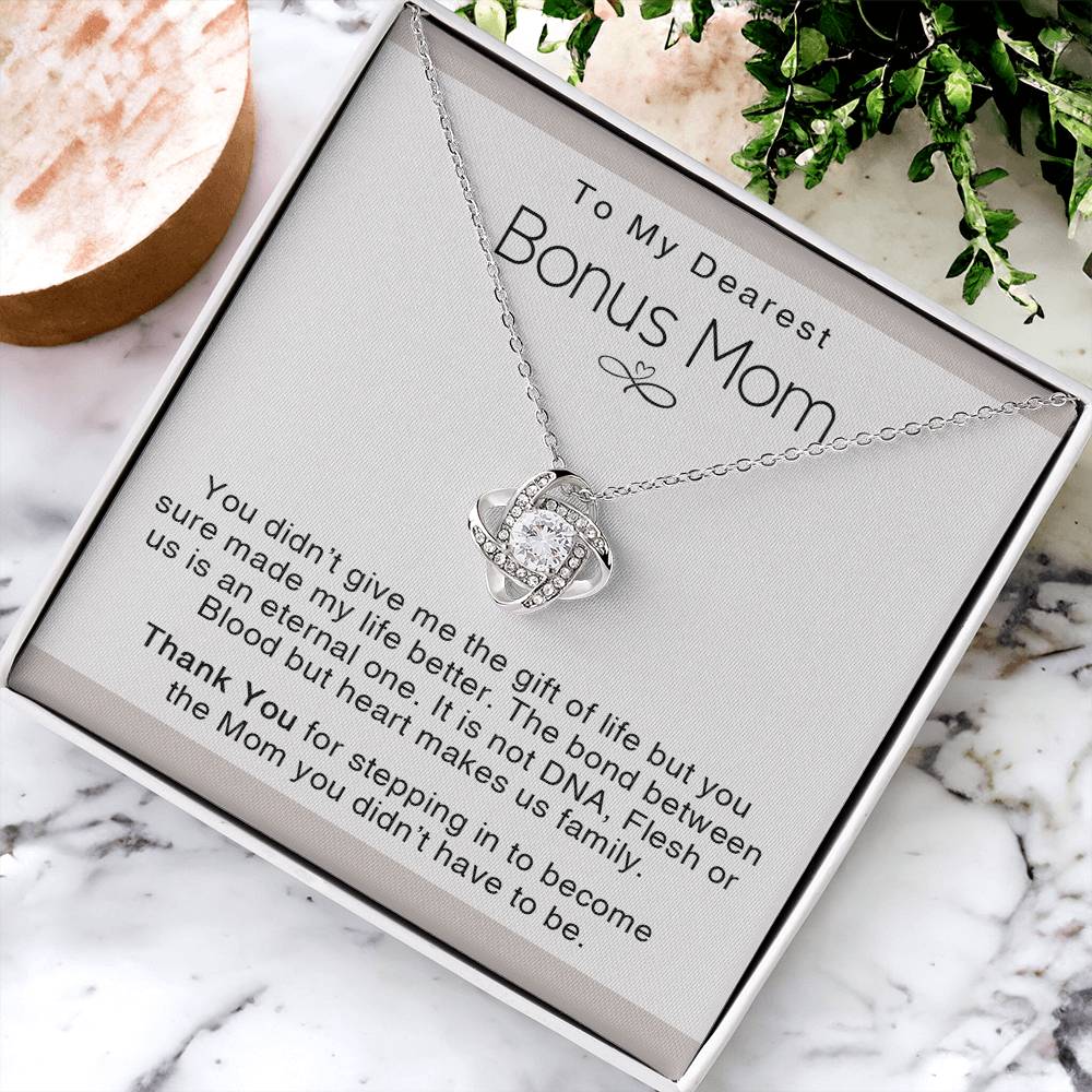 To My Dearest Bonus Mom Necklace Gift Mother's Day Gift Necklace Bonus Mom Gift