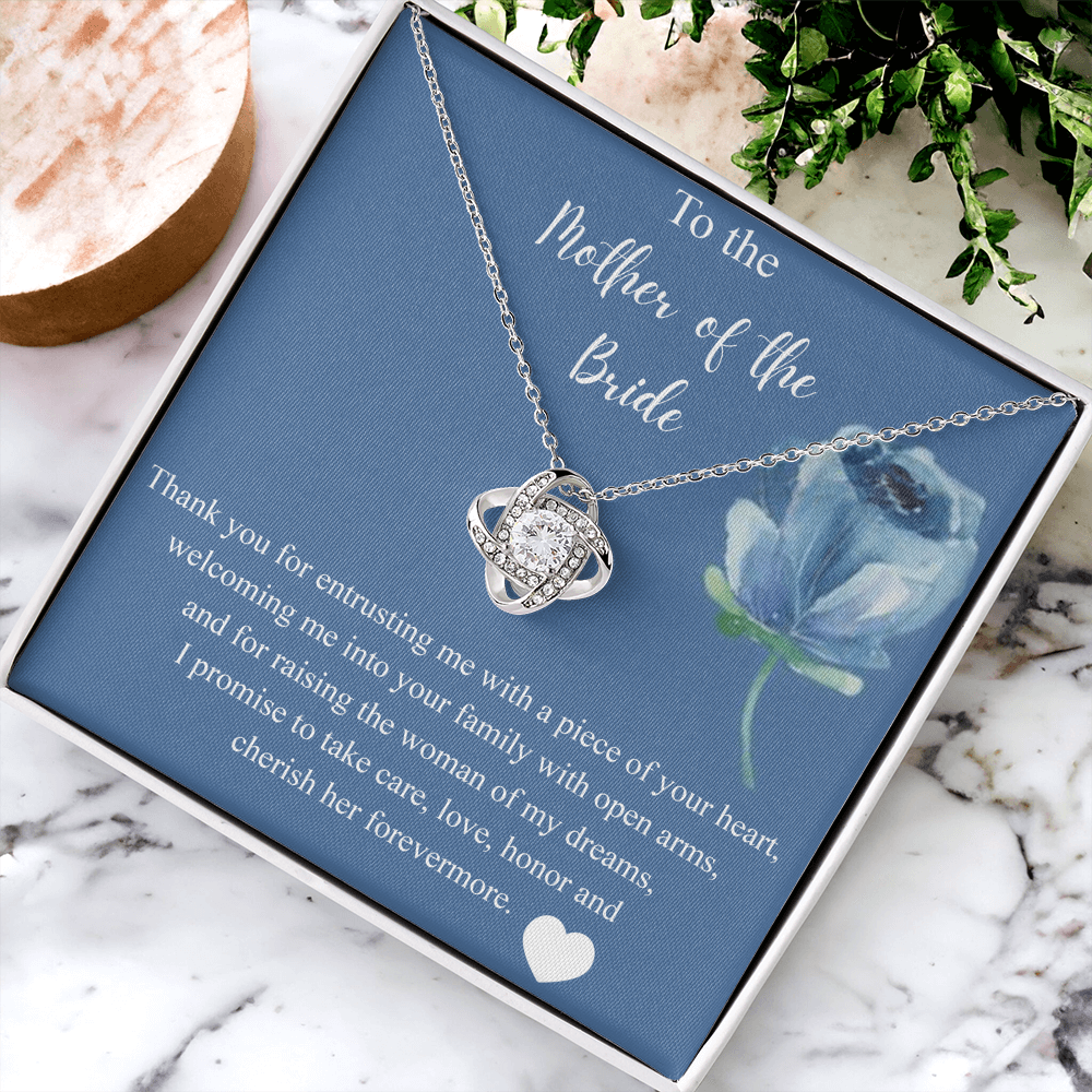Mother Of The Bride Gift From Groom, Love Knot Necklace, Future Mom