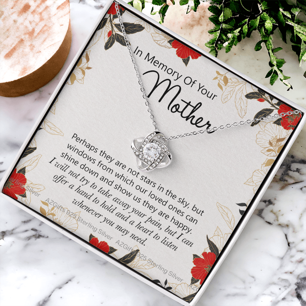 In Memory Of Your Mother Gift Necklace, Sympathy Loss Of Mother Necklace, Bereavement Gift Box For Mother Loss Of Mother Gift Necklace To My Mother Necklace From Daughter Son Jewelry Gift For Women