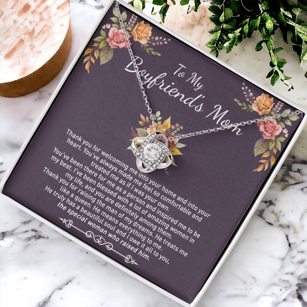 To My Boyfriend's Mom Necklace From Girlfriends Mom, Mother's Day Necklace, Necklace Gift For Boyfriend's Mom, Boyfriends Mom Gift Necklace, Presents for Mom Necklace for Women On Anniversary