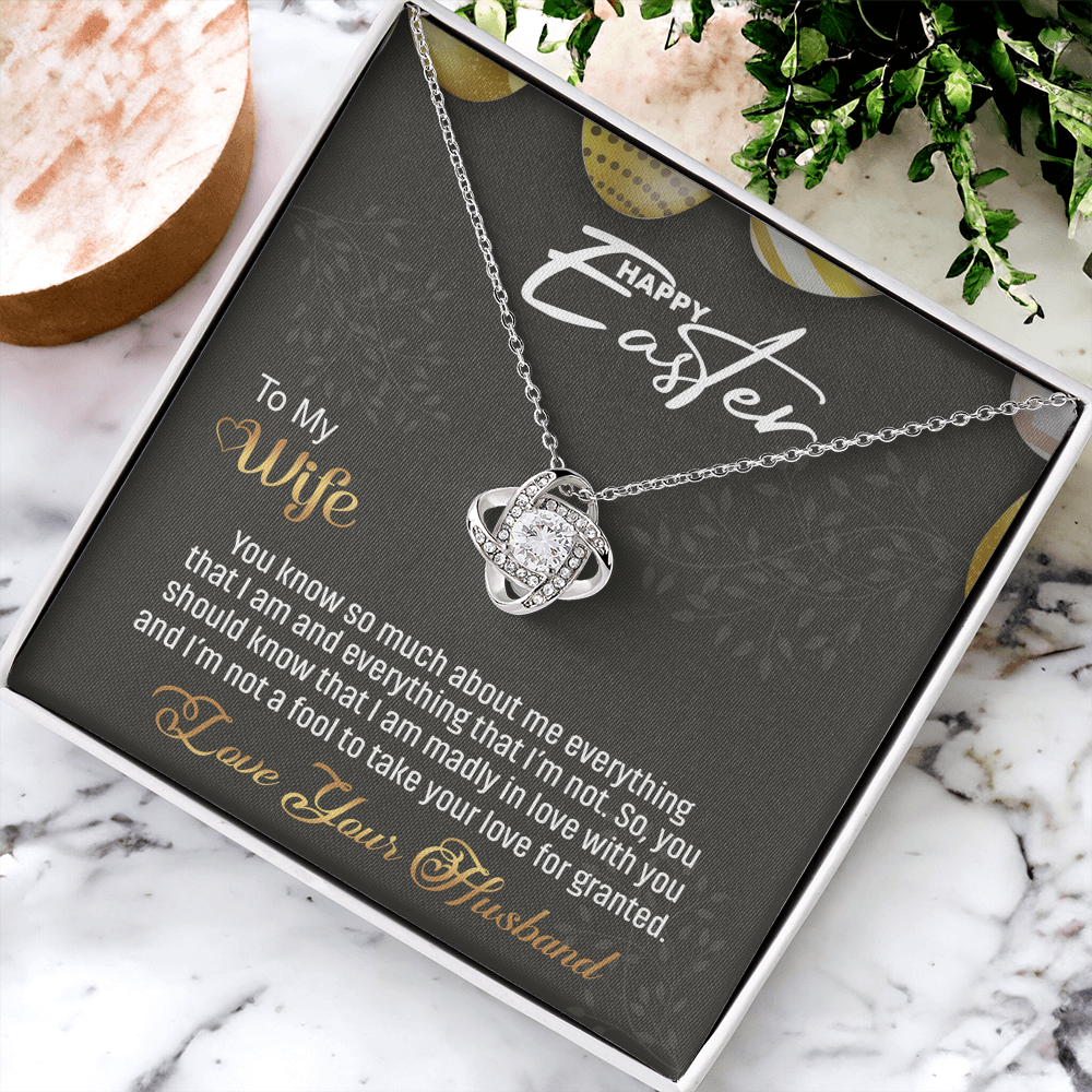To My Wife Necklace From Husband Valentines Day Necklace Gift For Smokin' Hot Wife, Soulmate Gift Necklace, Personalized Gift Jewelry For Women Romantic Gift Necklace Happy Easter Necklace For Wife