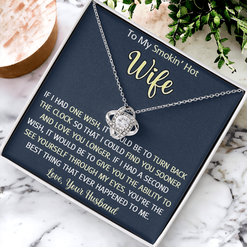 Gift Necklace For Wife, Birthday Gifts Necklace For Wife From Husband Pendant, Valentines Day Find You Sooner Jewelry Box Pendant Personalized Custom Romantic Gift Necklace For My Best Wife Ever