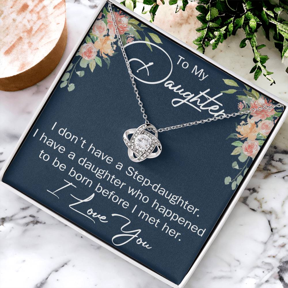 To My Daughter Necklace Gift From Mom Or Dad, Necklace Pendant for Daughter Gift On Graduation Gift Christmas Birthday Gift for Daughter Gift Set Jewelry Gift for Girls, Her Step Daughter Necklace