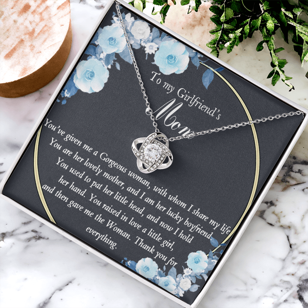 To My Girlfriends Mom Necklace From Daughter, Son On Mother's Day Gift For Her