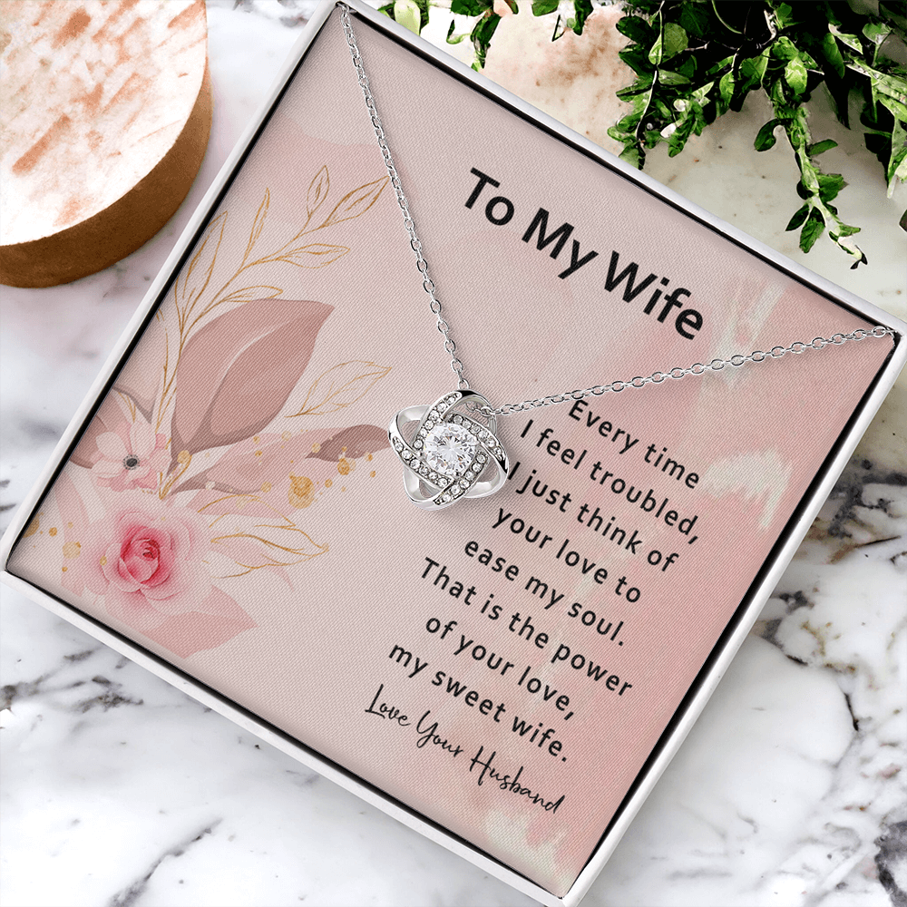 Gift Necklace For Wife From Husband, Necklace Valentines Day For Wife Jewelry Box Pendant Personalized Gift Necklace, Custom Romantic Gift Necklace For My Best Wife Ever, Jewelry Gift For Women