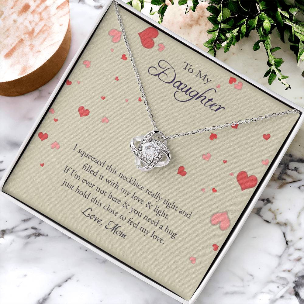 To My Daughter Gift Necklace From Mom, Jewelry Gift for Girls Daughter from Mom, Sentimental Gift for Her, Message Card and Gift Box styles On Birthday, Christmas, Anniversary Graduation Gift