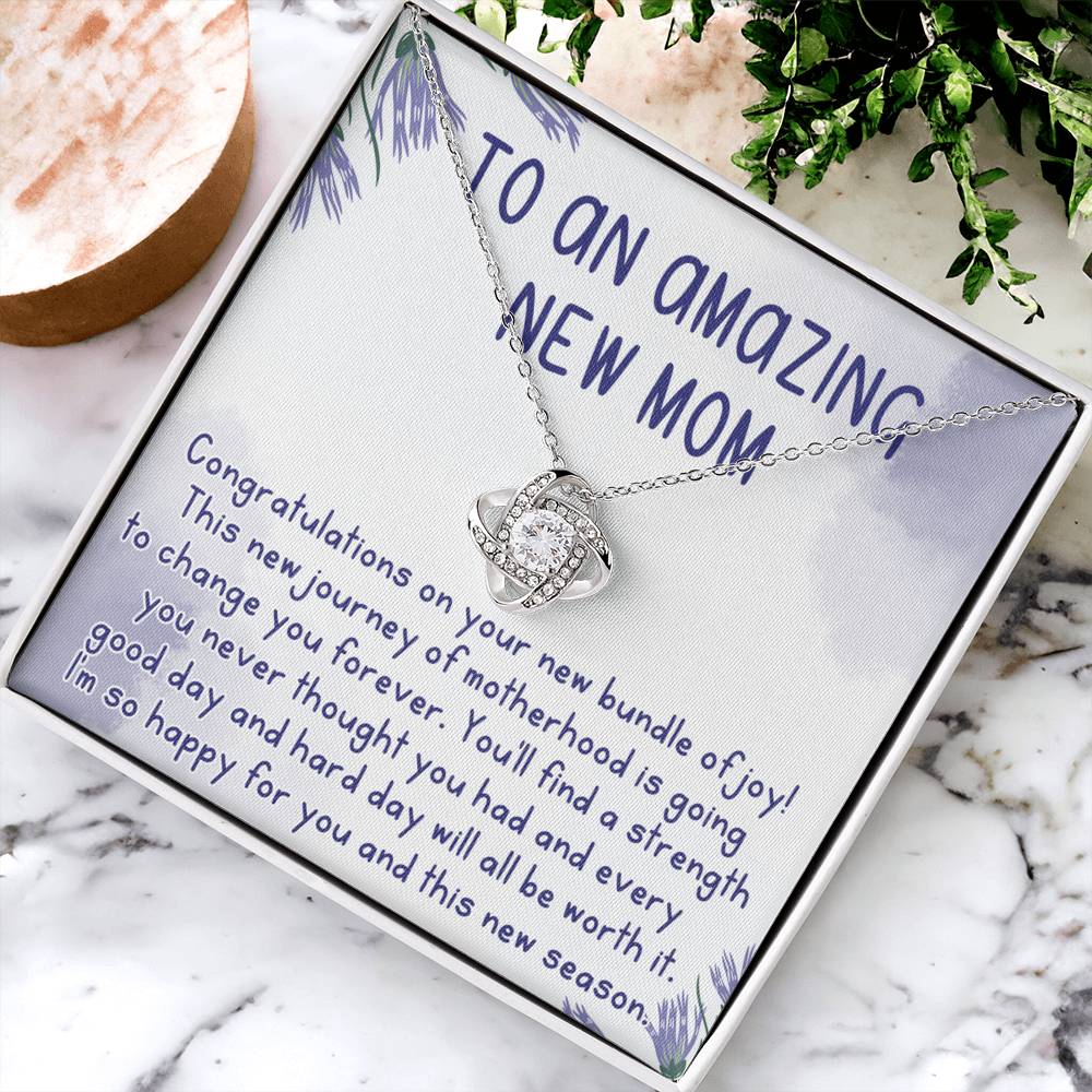 To An Amazing New Mom Necklace, Gift Necklace for New Mom, Congratulations Necklace For New Mom, To My New Mom Necklace From Daughter, Son, Mother Daughter Necklace, New Mom Necklace Gift For Wom
