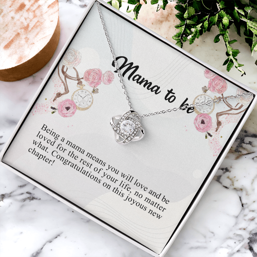 To My Mom Necklace Gift From Son, Happy Mother's Day Love Knot Pendant For Mom On Birthday, Anniversary Necklace Gift Love With Your Son For Mom, Mother Gift Necklace To Son, Mamato Be Gift Necklace