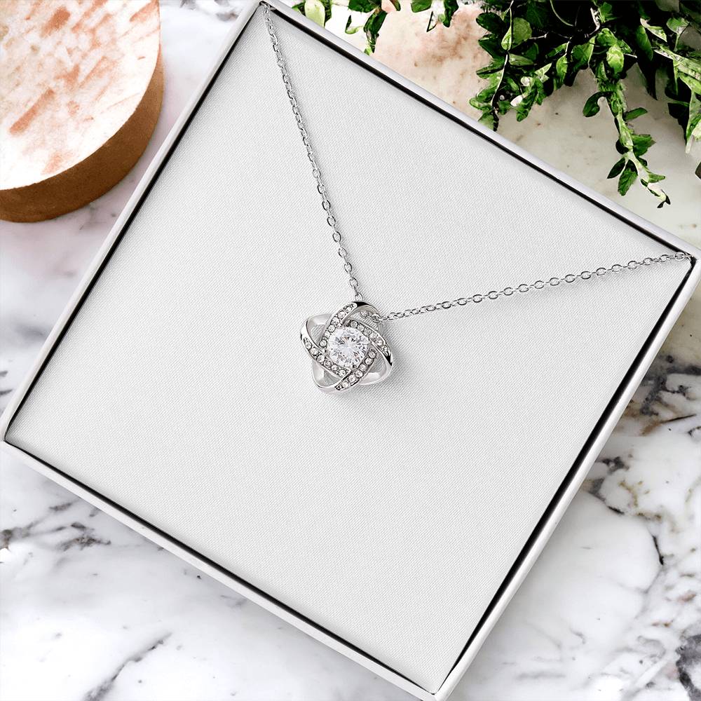 To The Best Mom Necklace From Daughter, Thank You For Mom Necklace Gift For Mom, Mother And Daughter Love Knot Necklace Gift On Mother's Day Anniversary, Birthday Gift Christmas, Jewelry For Women