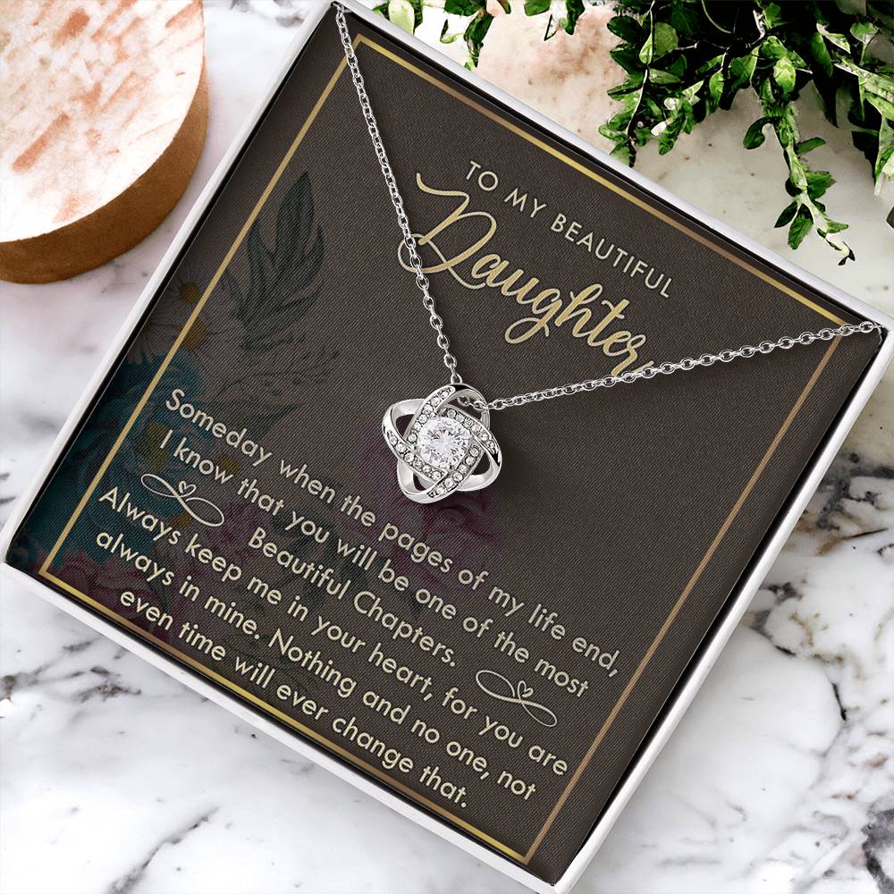 To My Daughter Gifts Necklace from Mom, Mother To Daughter Necklace, Mother Daughter Necklace Gift For Daughter, My Daughter Jewelry from Mommy Gift On Birthday Graduation Gift Box and Message Card