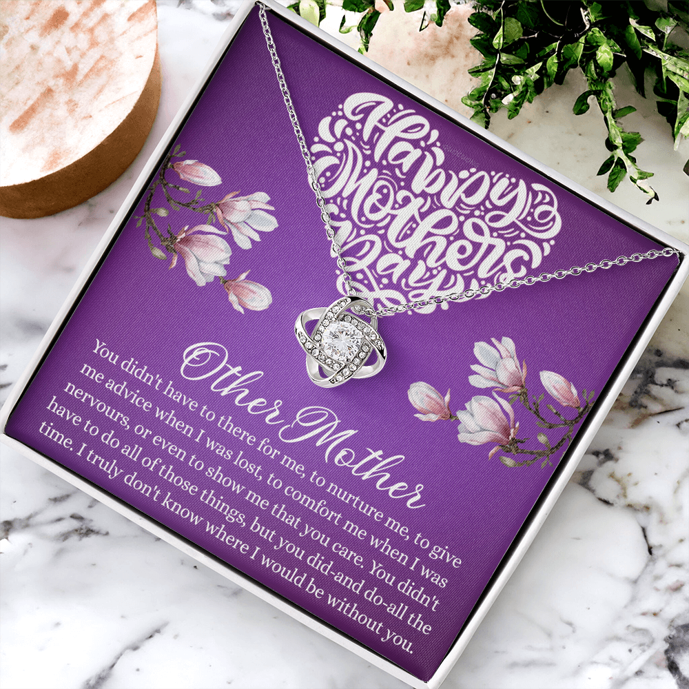 Happy Mother Day Necklace, Other Mother Love Knot Necklace Gift From Daughter, Mother And Daughter Gift Necklace Personalized Gift Necklace For Mother Pendant, Love Knot Necklace Gift For Women