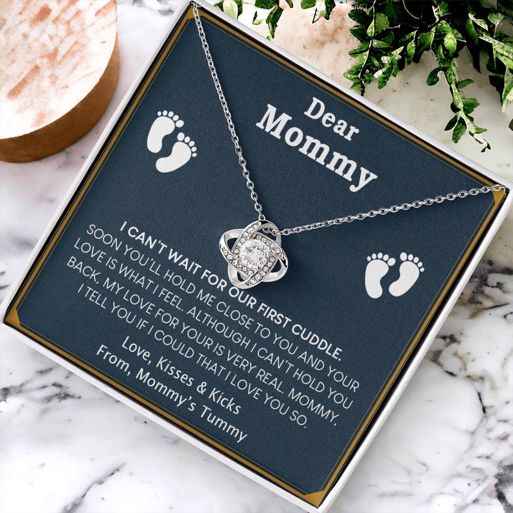 Pregnant Wife Gift,Interlocking Hearts Necklace, Mother's Day Gift,New Mom Gift