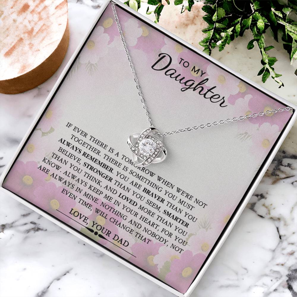 To My Daughter Necklace Gift From Dad, Father And Daughter Necklace, Daughter Gifts From Dad, Father Daughter Gifts Jewelry For Girls, Little Girl Pendant On Birthday, Graduation Gift For Daughter