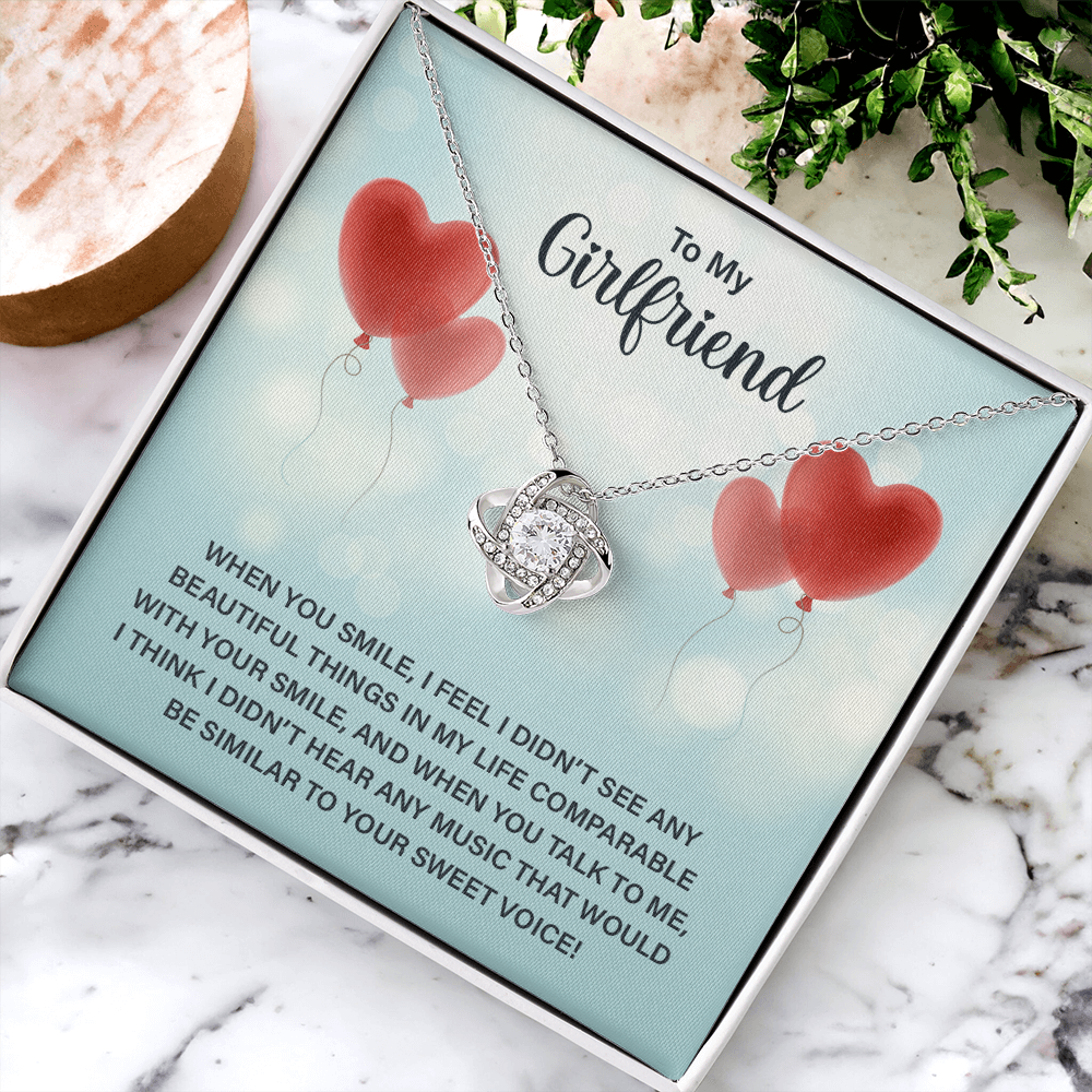 Girlfriend Gift Jewelry For Her, To My Girlfriend Necklace From Boyfriend Xmas