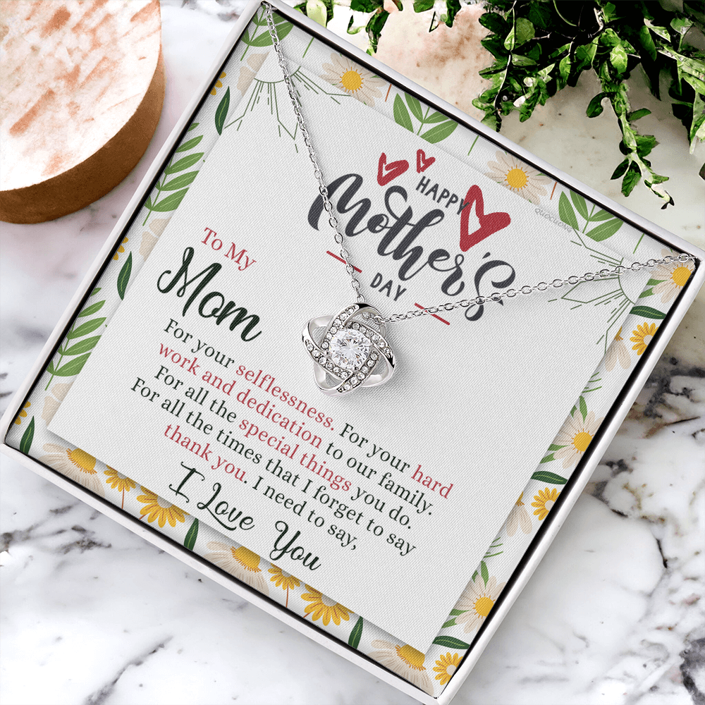 To My Mom Necklace, Happy Mother's Day Necklace Gift For Mom, Thank You Gift Necklace For Mom, To My Mom Necklace From Daughter Or Son, Mother And Daughter Jewelry Gift For Women, Bonus Mom, Mother