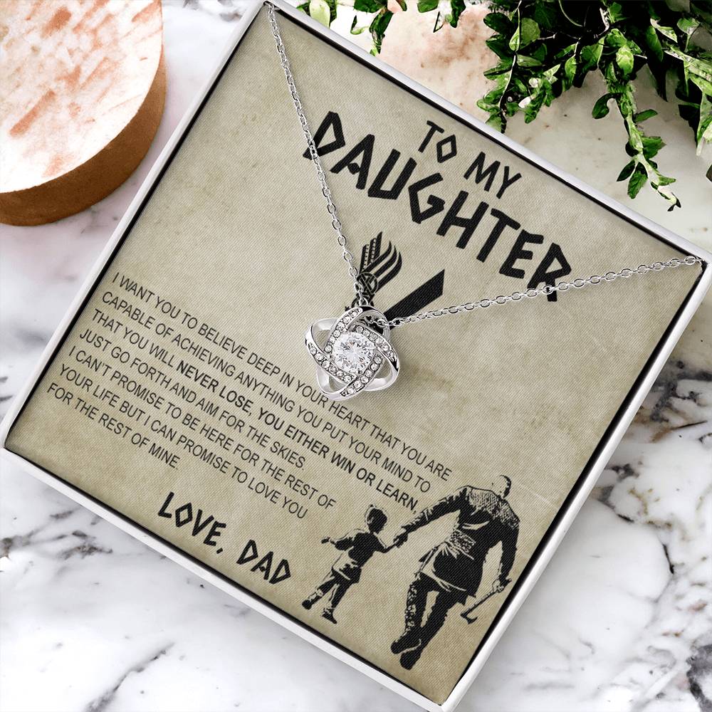 Father To Daughter Gifts Necklace From Dad, Father Daughter Viking Necklace, To My Daughter Necklace From Daddy On Graduation Gift, Birthday, Anniversary, Christmas For Badass Beautiful Girls