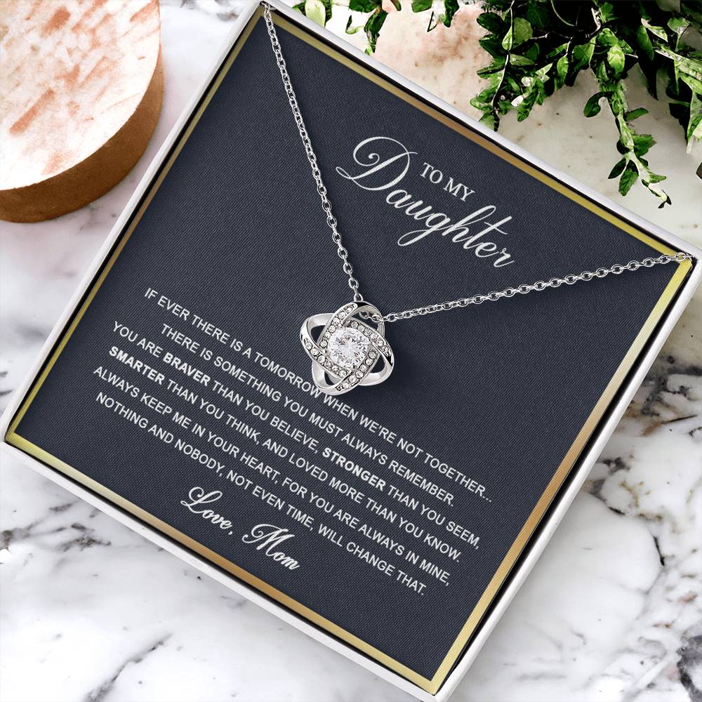 To My Daughter Necklace Gift From Mother, Daughter Gift From Mom, Daughters Birthday, Unique, Grown Up Daughter, Smarter Than You Think, And Loved More Than You Know Always Keep Me In Your Heart