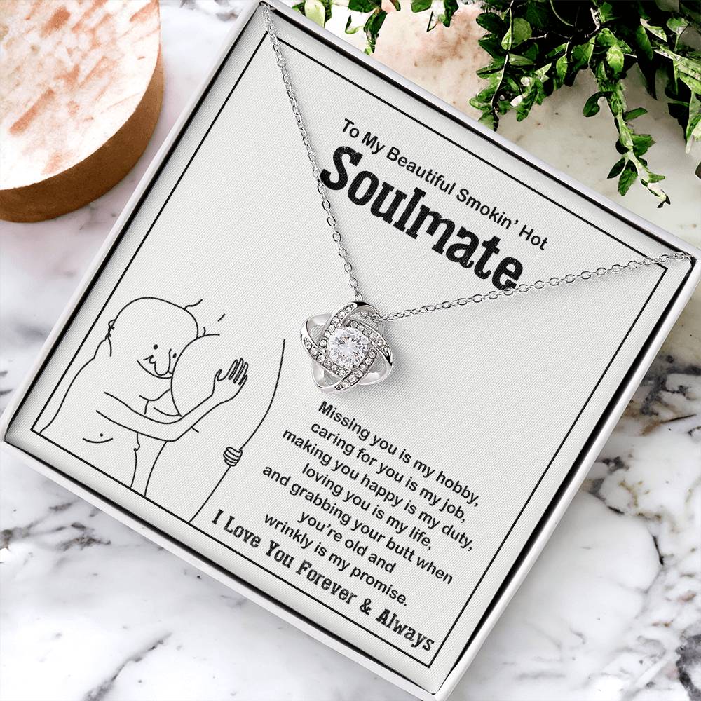 To My Smokin' Hot Soulmate Necklace Funny Gift for Soulmate Birthday Present Gift