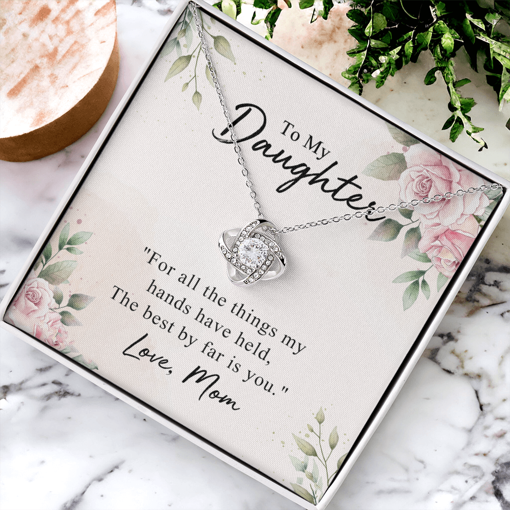 To My Daughter Necklace from Mom Mother To Daughter Gift Necklace, Pendant for Daughter Jewelry Gift for Her Girls Teen Girl Necklace Gift From Mom Gift For Daughter Necklace On Xmas Holiday Gifts