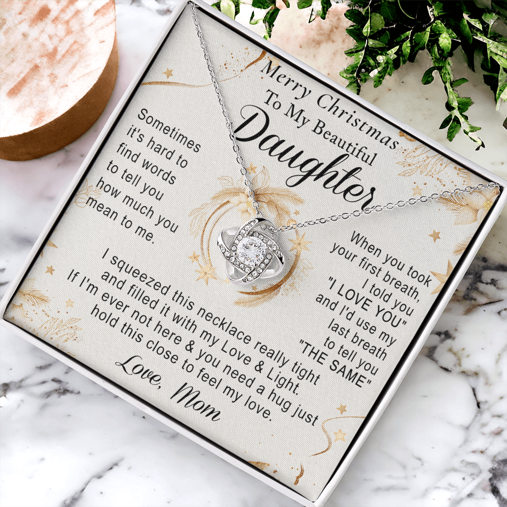 Personalized Gift Necklace - To My Daughter Necklace from Mom Graduation Gift Necklace for Daughter from Mother Daughter Christmas Necklace from Mom for Xmas Holiday Gifts Jewelry Gift For Girls