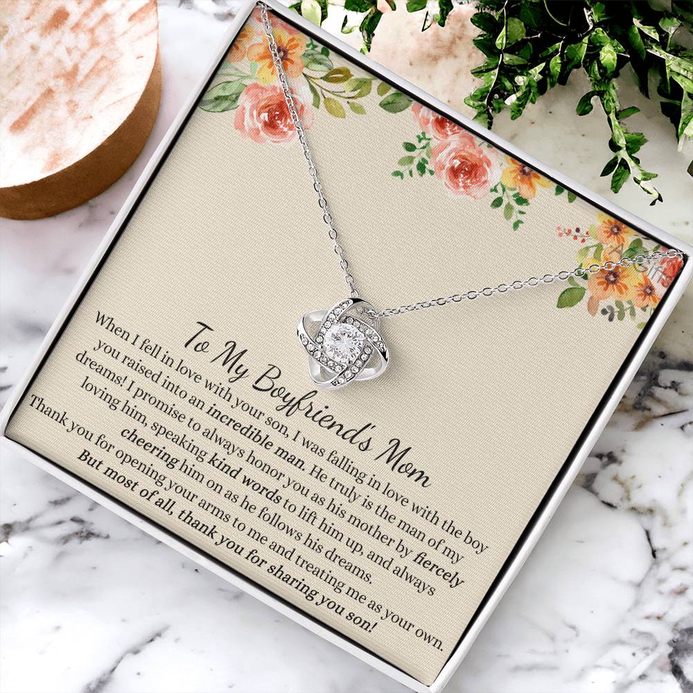 To My Boyfriend's Mom Necklace From Girlfriends Mom, Presents for Mom Necklace for Women, Boyfriends Mom Necklace Gift On Birthday Gift, Christmas, Anniversary, Mother's Day Necklace Gift for Bf Mom