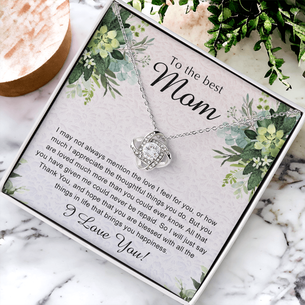 To My Mom Necklace From Daughter, Son - Mother And Daughter Gift Necklace For Mom, To The Best Mom Necklace For Women, Mom Gift Necklace, Jewelry For Mom On Birthday, Anniversary, Mothers Day