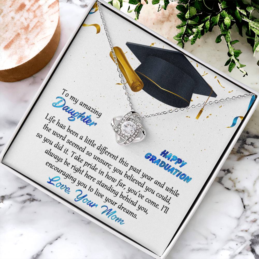 Graduation Gift Necklace for Her, Daughter - To My Daughter Necklace From Mom And Dad To Daughter Necklace, College Graduation Gifts Pendant For Daughter Necklaces High School Graduation Gift