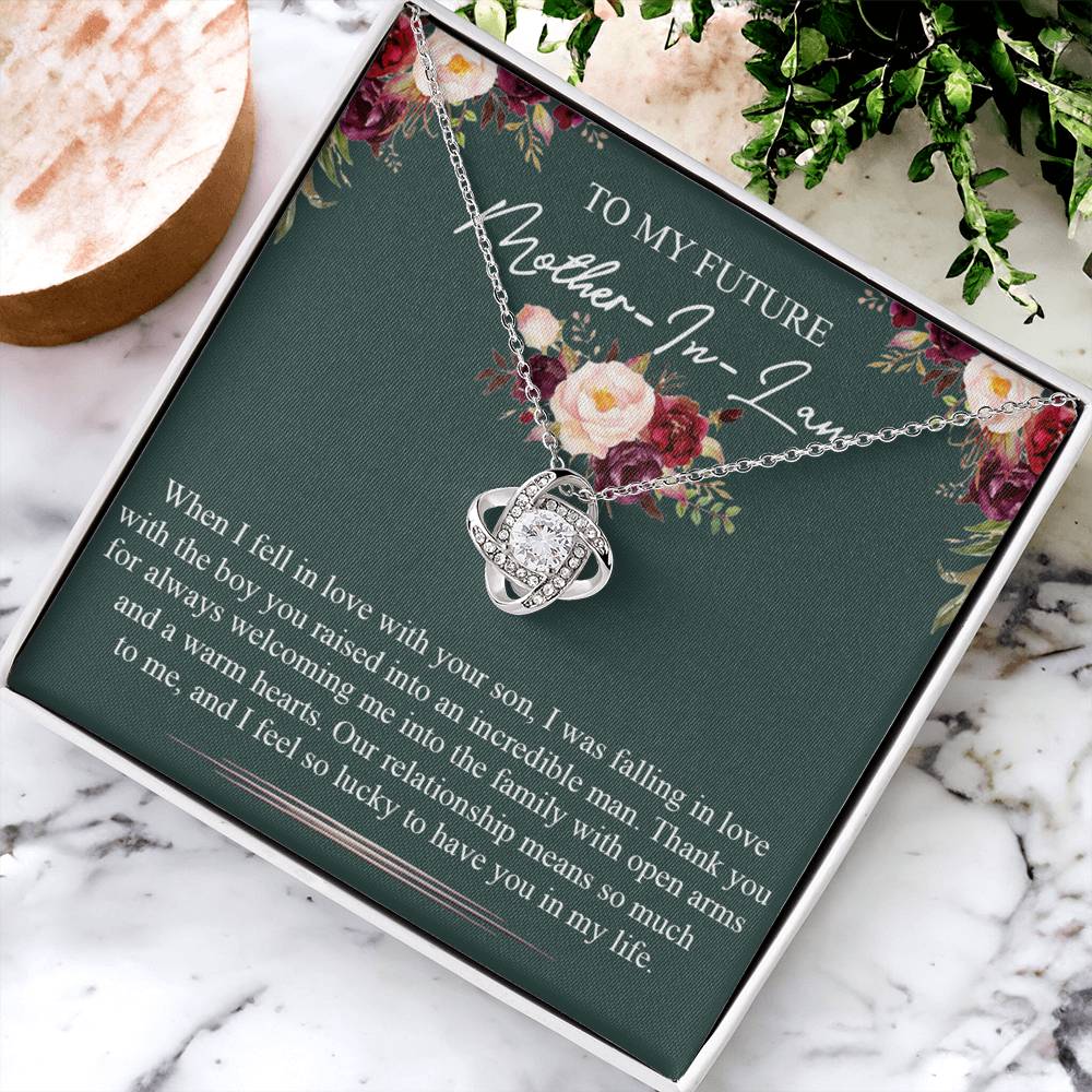 Future Mother In Law Necklace, To My Future Mother In Law Necklace From Son Mother In Law Love Knot Necklace Gift For Mother In Law From Son In Law Mother's Day Necklace Gift From Son In Law Jewelry Love Knot Necklace 6323