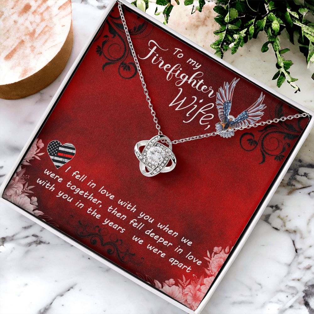 To My Firefighter Wife Necklace From Husband Valentines Day Necklace Gift For Firefighter Wife Soulmate Gift Necklace Personalized Gift Jewelry For Women Romantic Gift Necklace Fell In Love Necklace