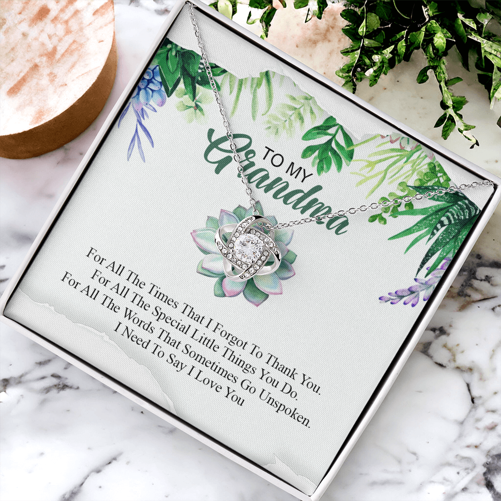 Grandma Gift Necklace for Grandma - Necklace Mother's Day Gifts for Grandma - To My Grandma Love Knot Necklace From Granddaughter Jewelry Gift for Grandma Grandmother Gift Necklace from Grandchild