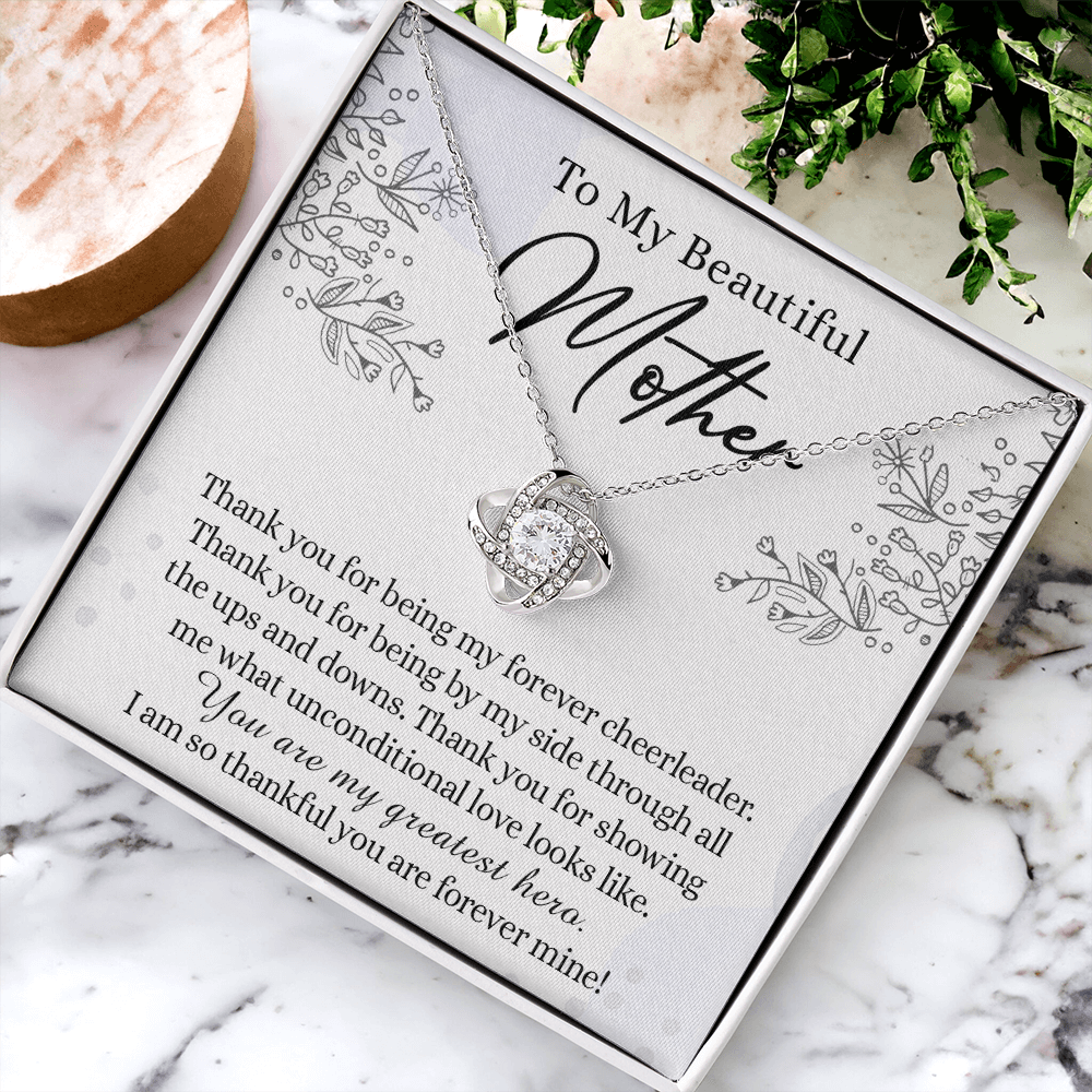 To My Mother Necklace From Daughter, Beautiful Mother Necklace Gift for her, Thank You Mom Gift Necklace, Sentimental Necklace for Mom On Mother's Day, Anniversary, Birthday Gift Jewelry For Mom