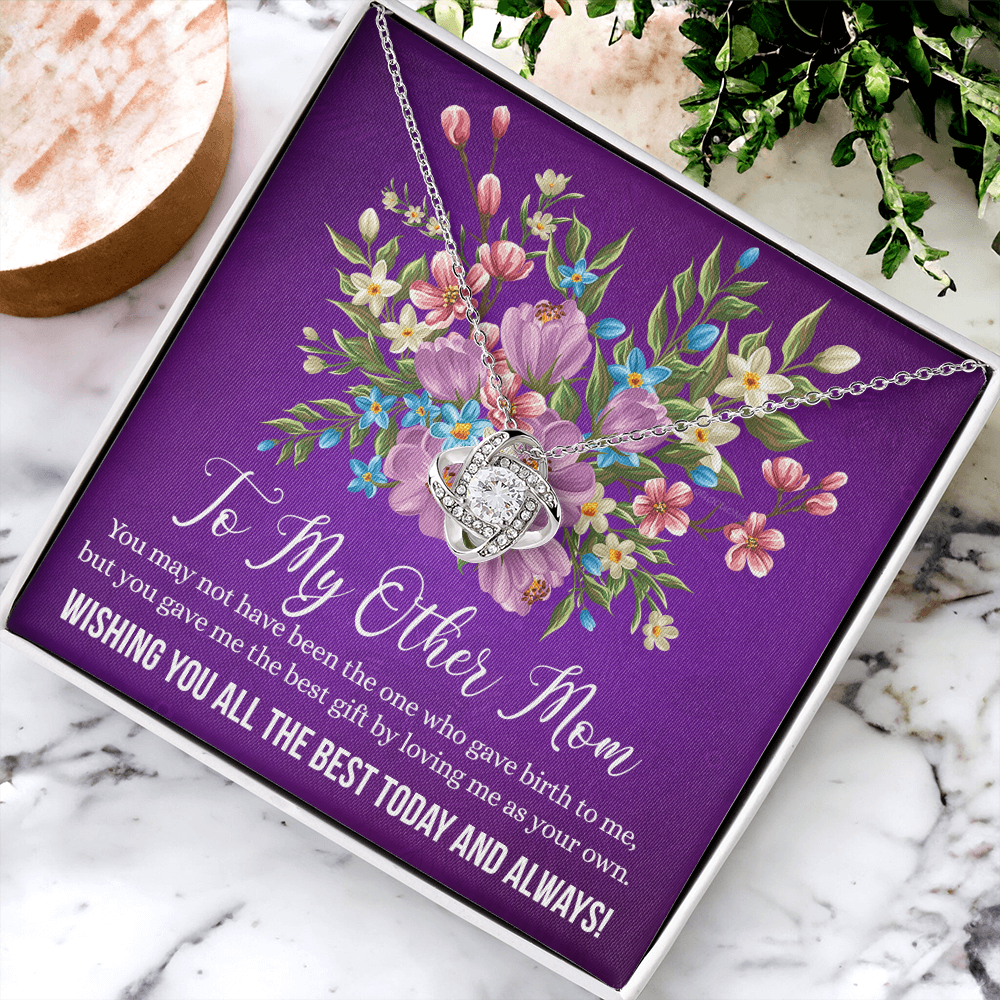 Other Mom Gift Necklace - To My Other Mom Love Knot Necklace From Daughter Wishing You All The Best Today And Always Necklace Gift For Mom, Mother In Law Gift Necklace On Birthday Gift, Anniversary