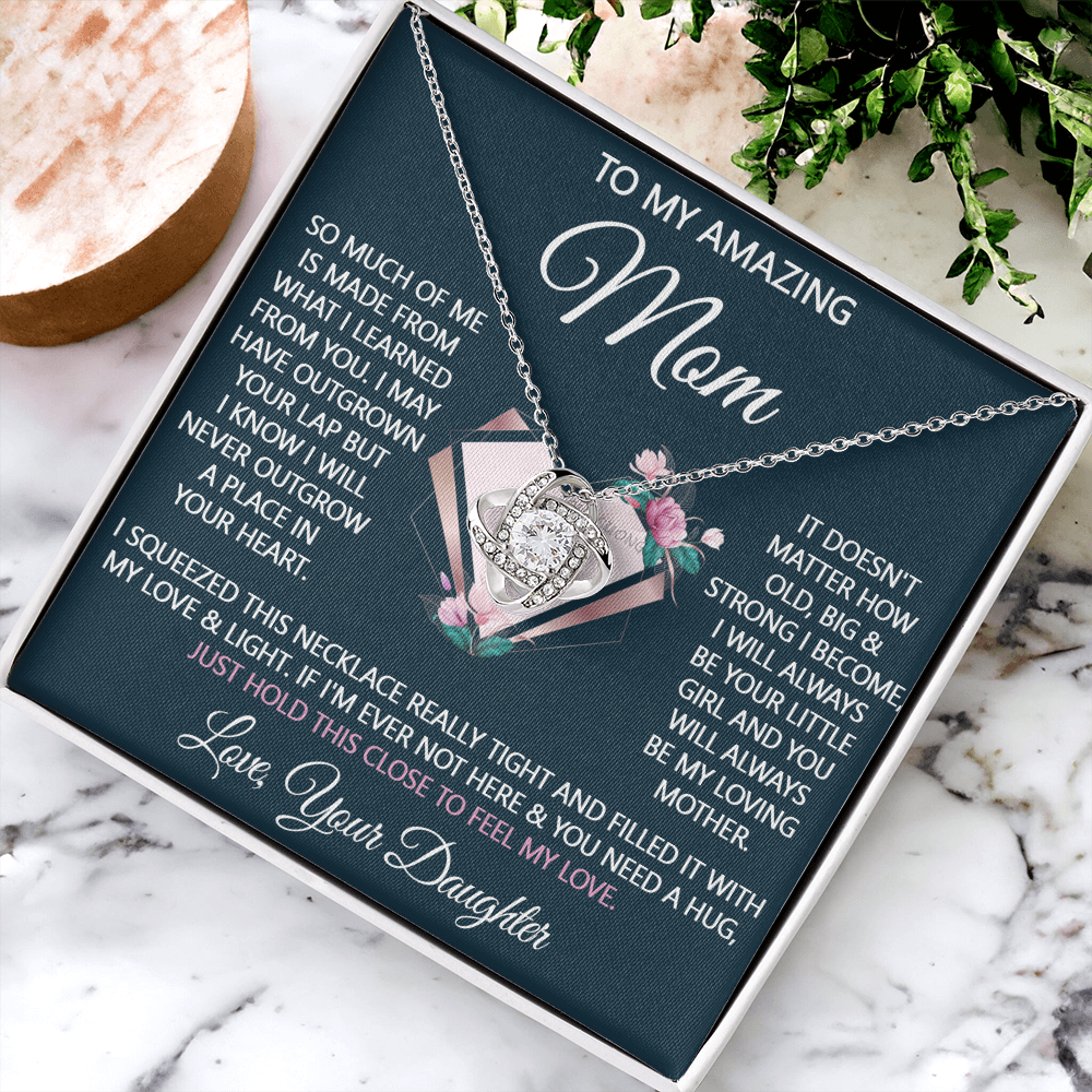 To My Amazing Mom Necklace From Daughter, Amazing Mom Gift Necklace On Birthday Gift, Anniversary, Mother's Day, Jewelry Gift For Women, Bonus Mom, Mother And Daughter Necklaces Gift For Her