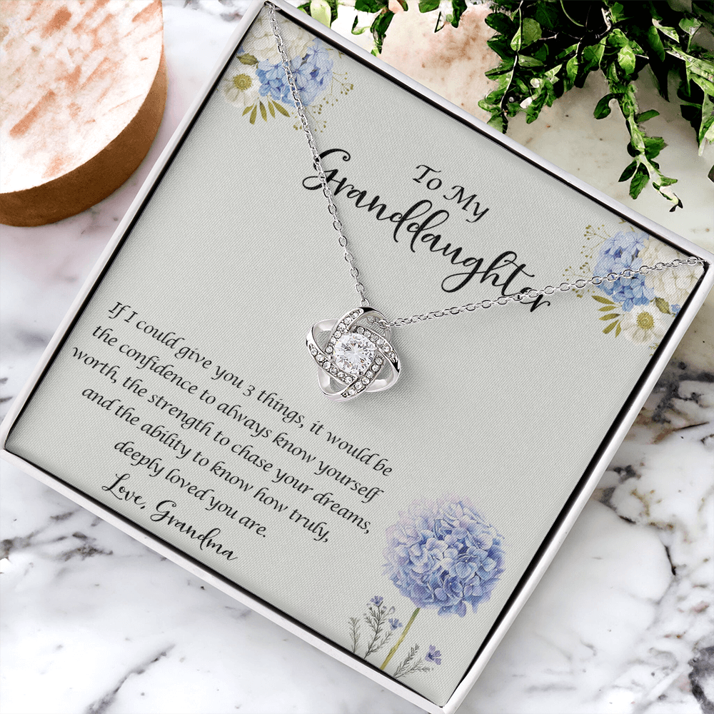 Granddaughter Gifts Necklace From Grandma - To My Granddaughter Necklace, Jewelry Keepsake Gifts For Granddaughter, Love Gift For Adults Or Girls On Graduation Gift, Wedding, Valentines, Christmas