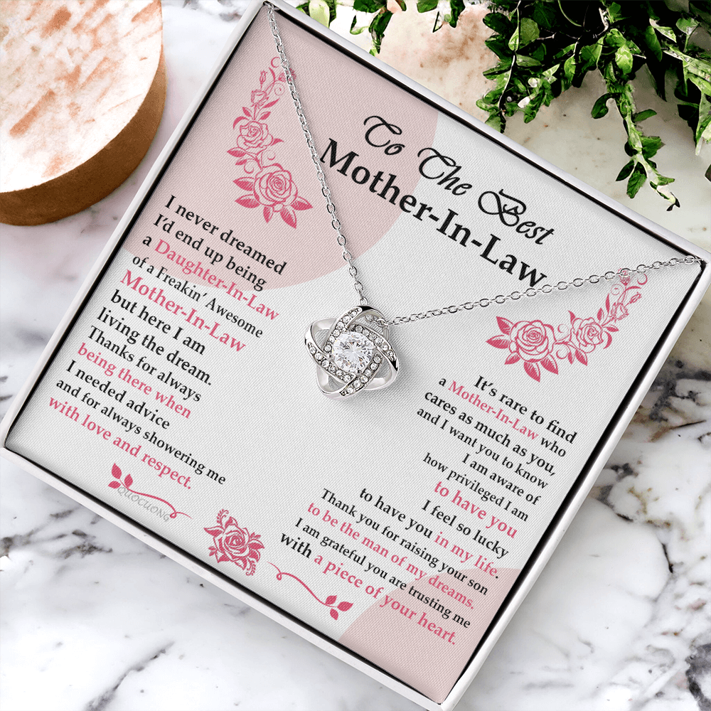 Gift For Mother-In-Law Jewelry Mothers Day Gift Love Knot Necklace Mom Gift