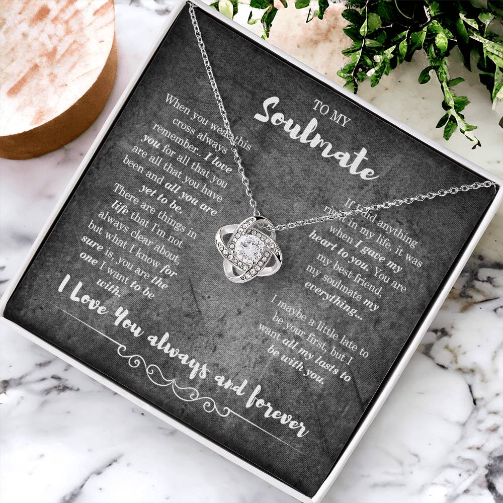 Soulmate Gifts Necklace For Her, Personalized Romantic Gift Necklace, To My Soulmate Necklace From Husband, Boyfriend, Unique Necklace for Her Romantic Girlfriend Gifts Necklace Includes