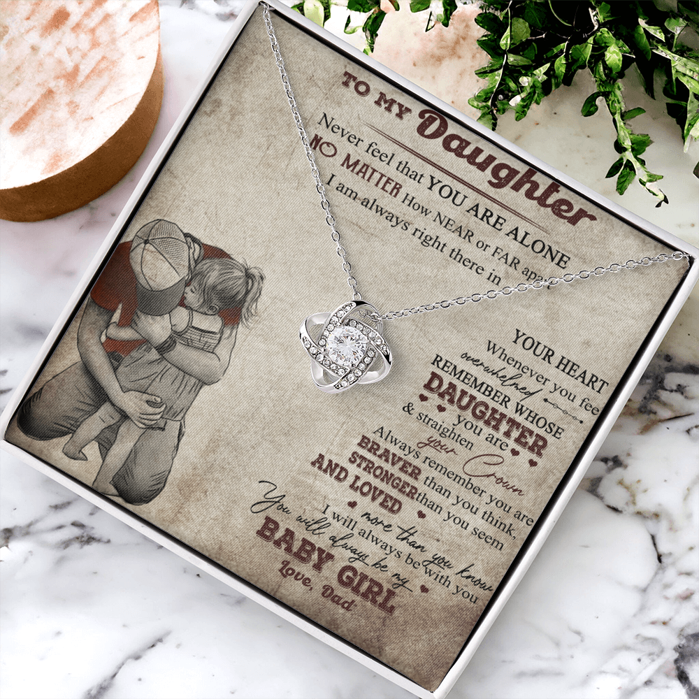 Daughter Gift Necklace From Dad - Father And To My Daughter Necklace From Daddy - Birthday, Graduation Gift For Daughter, Congratulation Gift For Her, Daughter, Jewelry Gift For Girls Little Girls