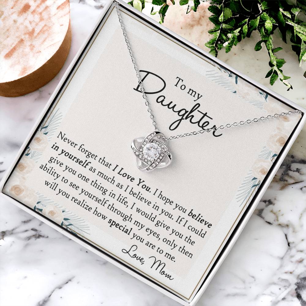 Mother And Daughter Gift Necklace Pendant - To My Daughter Necklace From Mom, Jewelry Gifts for Girls, Little Girls Mother To Daughter Jewelry Gift Present for Birthday Graduation Gift Christmas