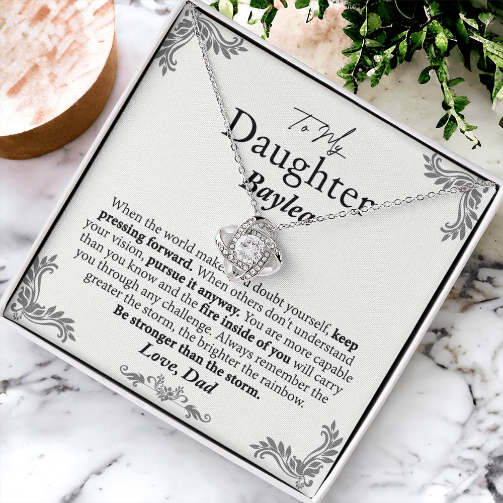 To My Daughter Gift Necklaces Pendants from Dad, Father and Daughter Gift Necklace Pendant On Graduation Gift Birthday Anniversary Christmas Includes Gift Box Jewelry Gift For Girls, Little Girl