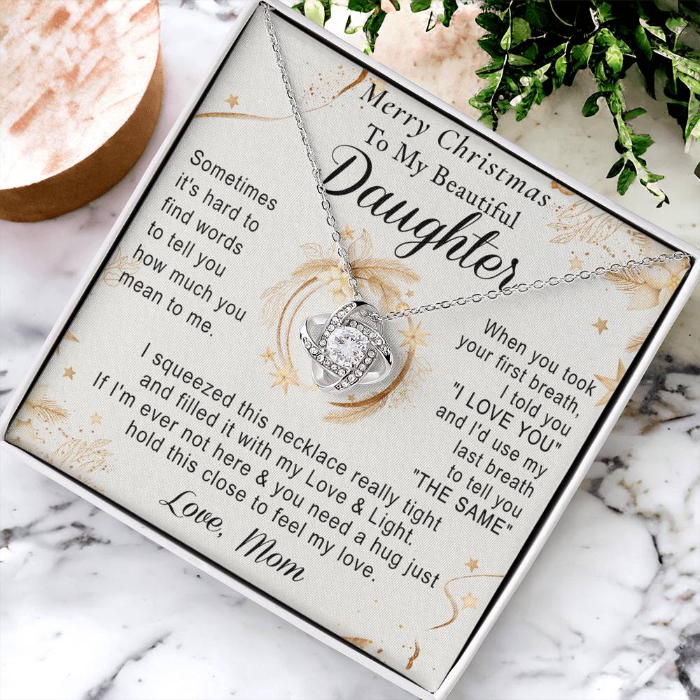 Personalized Gift Necklace - To My Daughter Necklace from Mom Graduation Gift Necklace for Daughter from Mother Daughter Christmas Necklace from Mom for Xmas Holiday Gifts Jewelry Gift For Girls