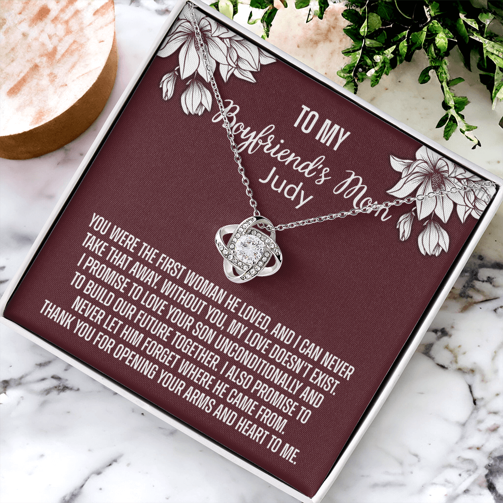 To My Boyfriend's Mom Necklace From Girlfriend, Personalized Gifts For Mother-In-Law, Gift Necklace For Boyfriend's Mom, Presents For Mom Necklace For Women, Mothers Day Necklace For Boyfriends Mom
