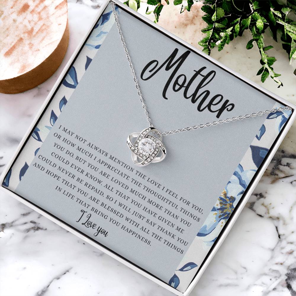 Mothers Day  Gifts For Mom  Mom Necklace  To My Mom  Best Mom Necklace 175249049467 Love Knot Necklace 6323